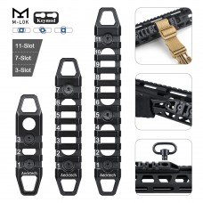 【MGPCQB Model Mall】West Lake M-LOK/Keymod Picatinny Rail Sections, 3-Slot 7-Slot 11-Slot, Solid Aluminum Single M-LOK Keymod Compatible Multi-Functional Rails (Black)